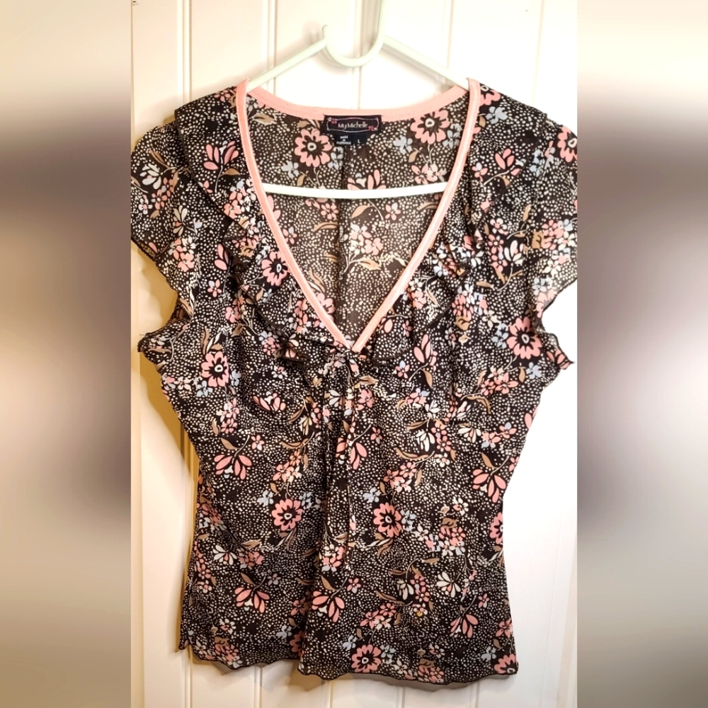 My Michelle y2k Women's Paisley floral top blouse
